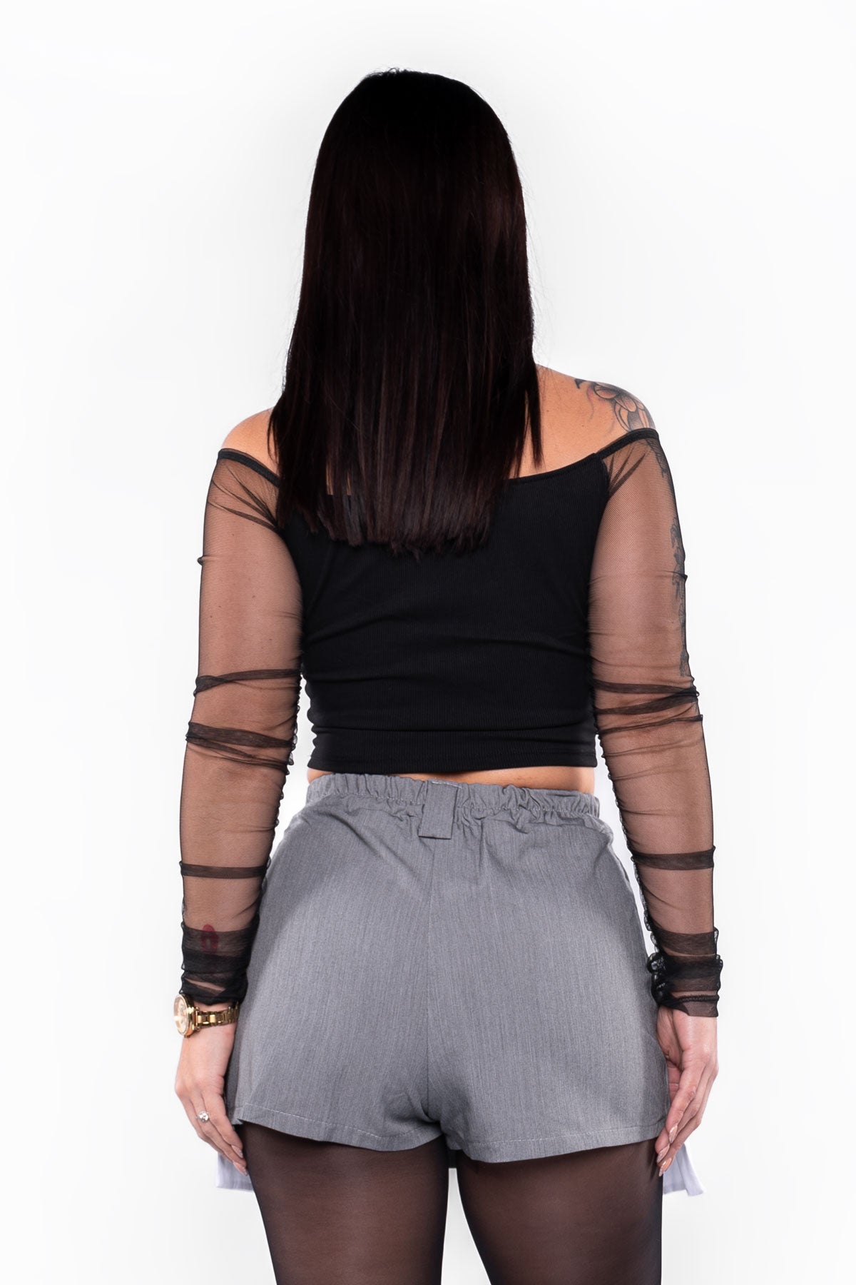 Falda pantalón plisada short bolsillos