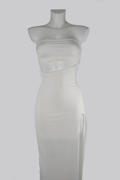 Vestido largo sexi ajustado de muslo abierto