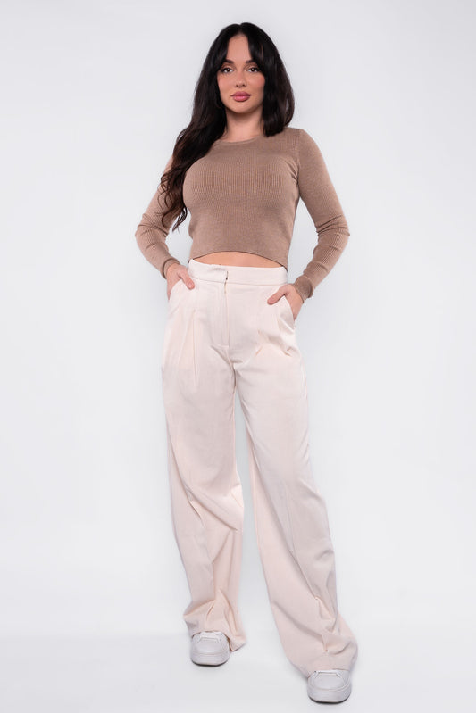 Pantalón casual de pierna ancha