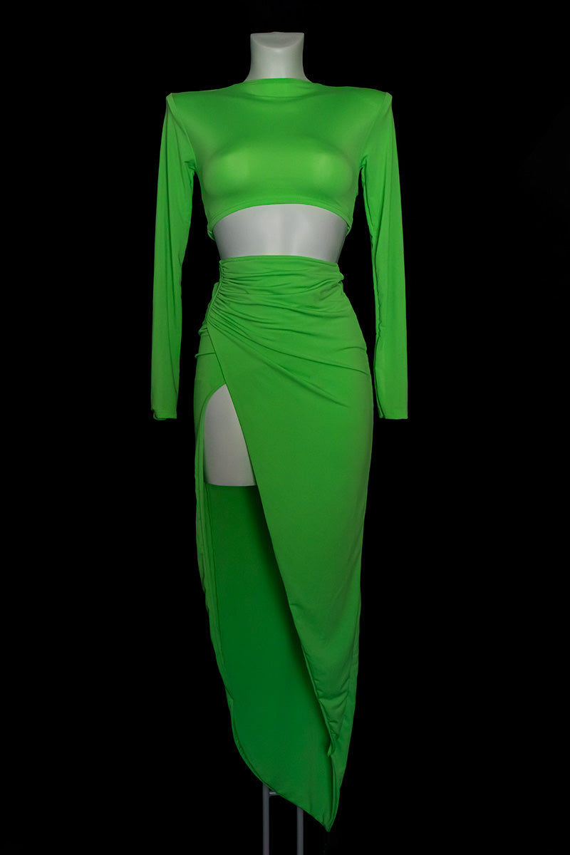 Conjunto  Falda y Top unicolor de licra