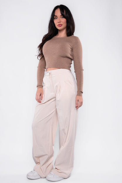 Pantalón casual de pierna ancha