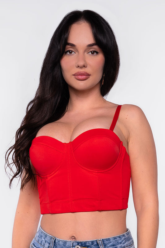 Top corsé para mujer, corsé ajustado, con tirantes regulables