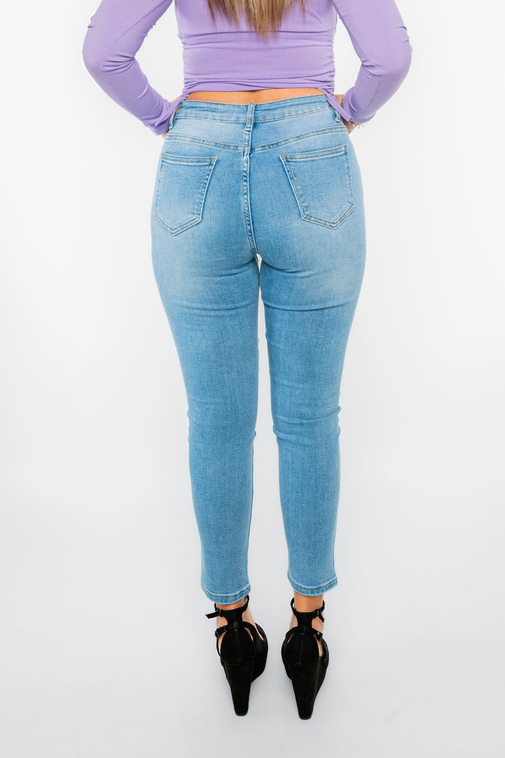 Jeans  de pitillo vaquero roto
