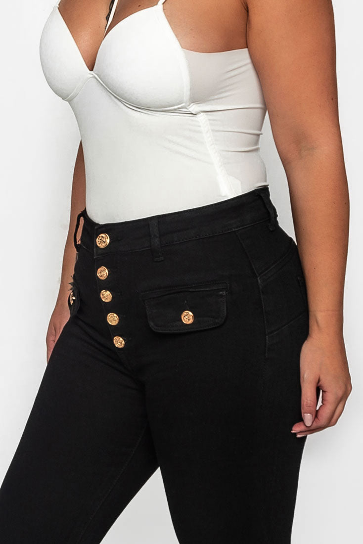 Pantalón vaquero botones