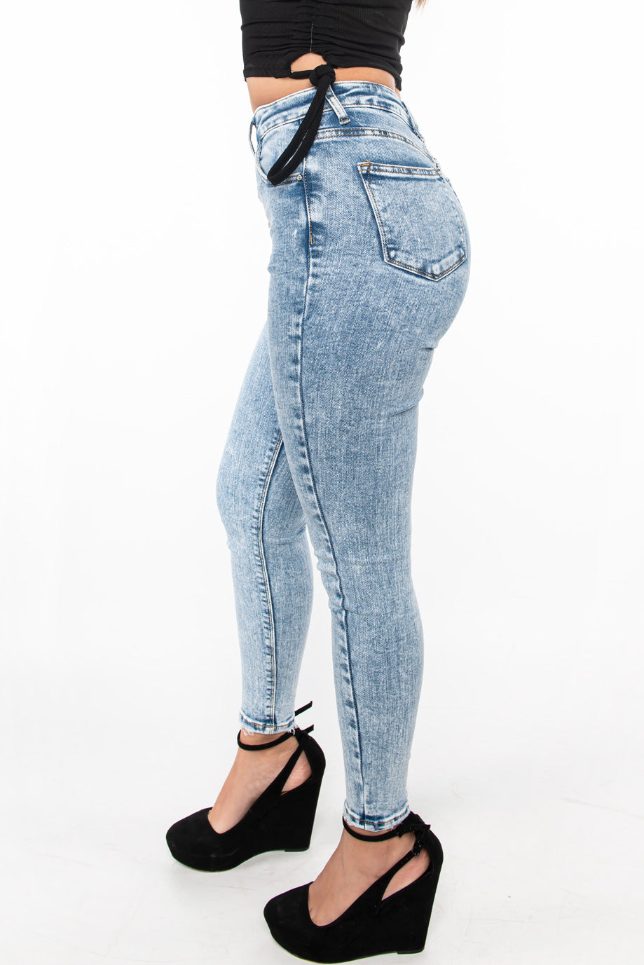 Jeans de pitillo vaquero de talle alto PUSH UP